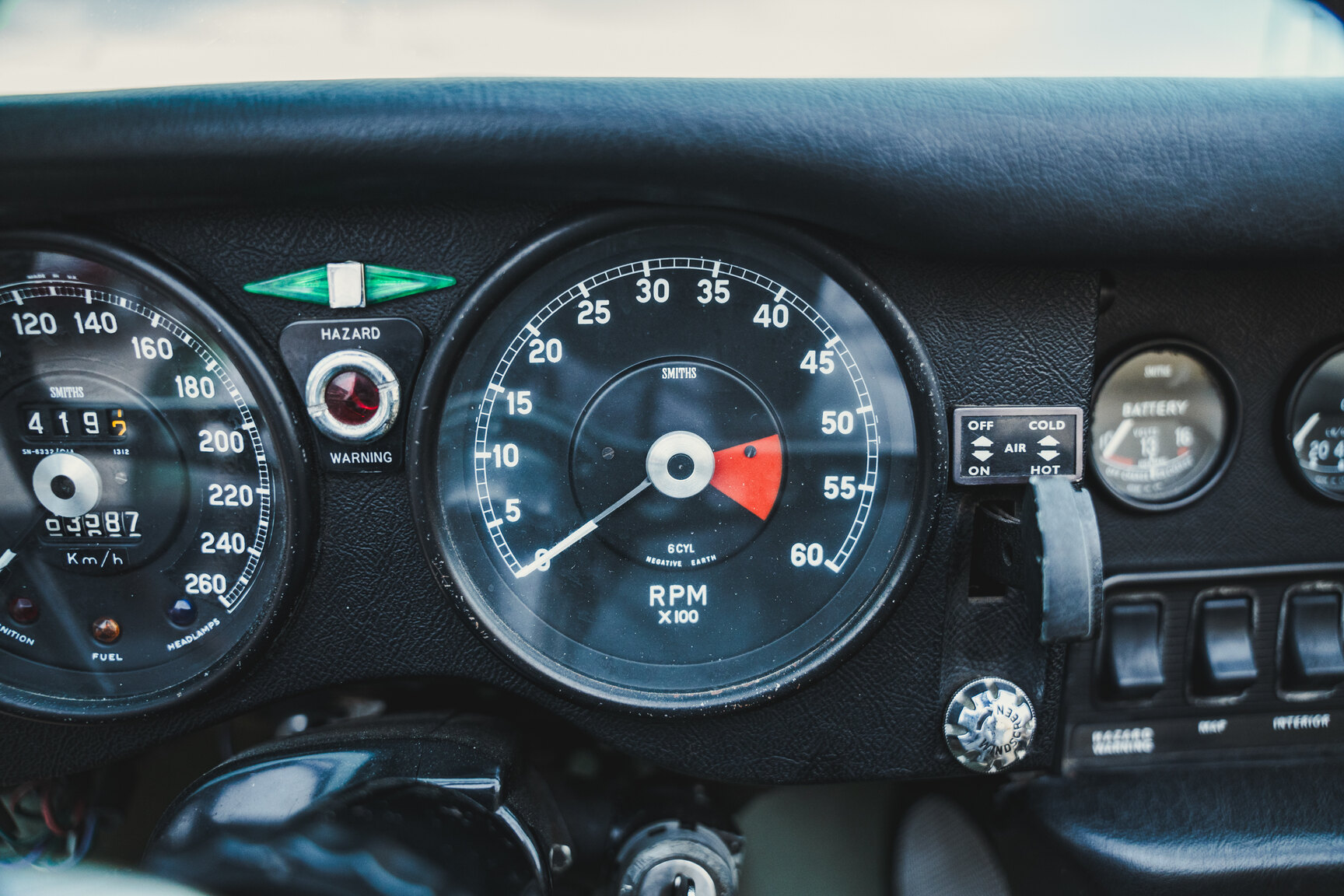 Innenraumfoto von 1970 Jaguar E-Type Roadster