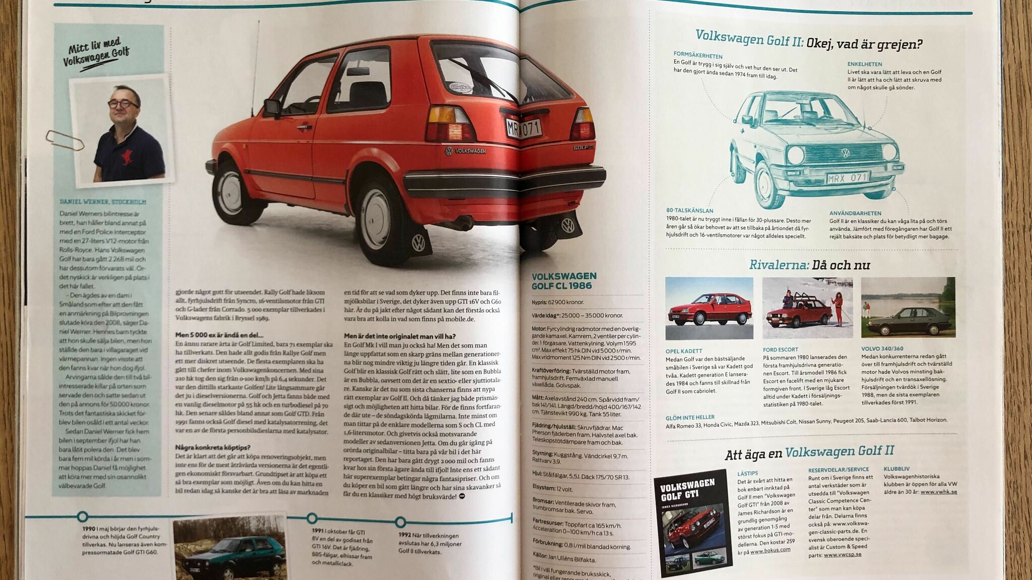 Dokumentation för 1986 Volkswagen Golf CL