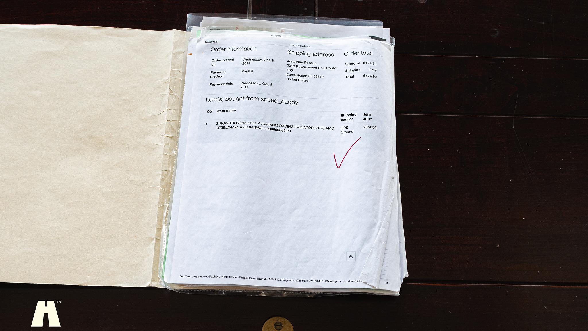 Dokumentation för 1965 AMC Rambler Marlin 327 CUI 5.4 V8