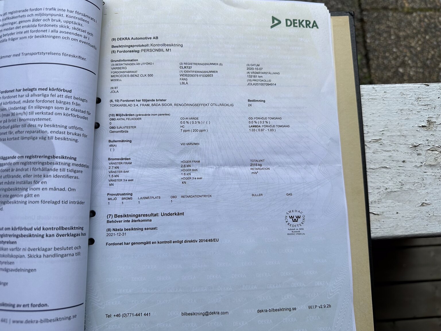 Dokumentation för 2003 Mercedes CLK 500