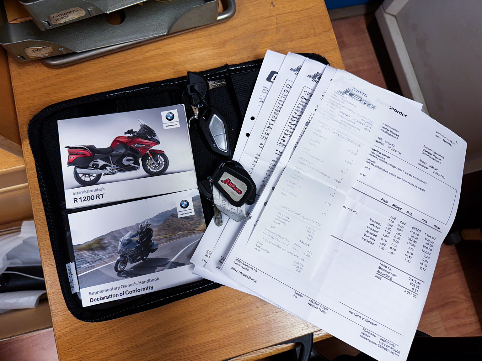 Dokumentation för 2018 BMW R 1200 RT