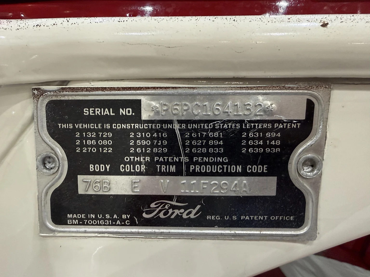 Innenraumfoto von 1956 Ford Fairlane Sunliner V8 5.1 (14)