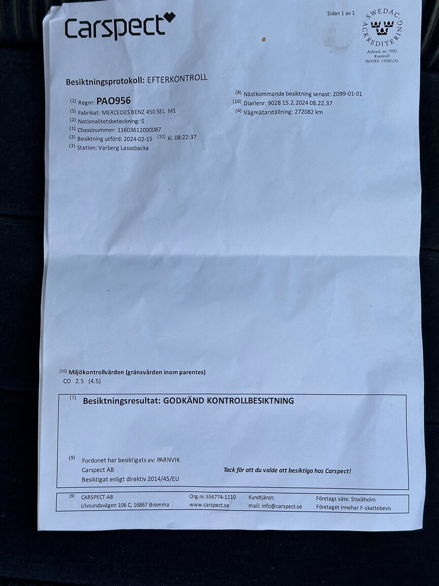 Documentation for 1975 Mercedes-Benz 450 SEL 6.9 Bepansrad 