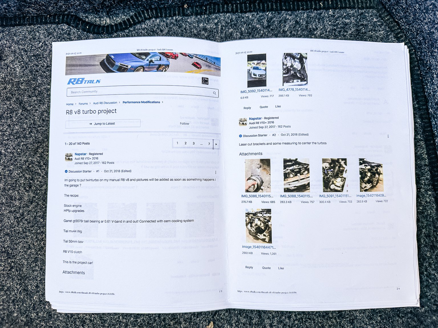 Documentation for 2008 Audi R8 4.2 V8 Turbo Manuell
