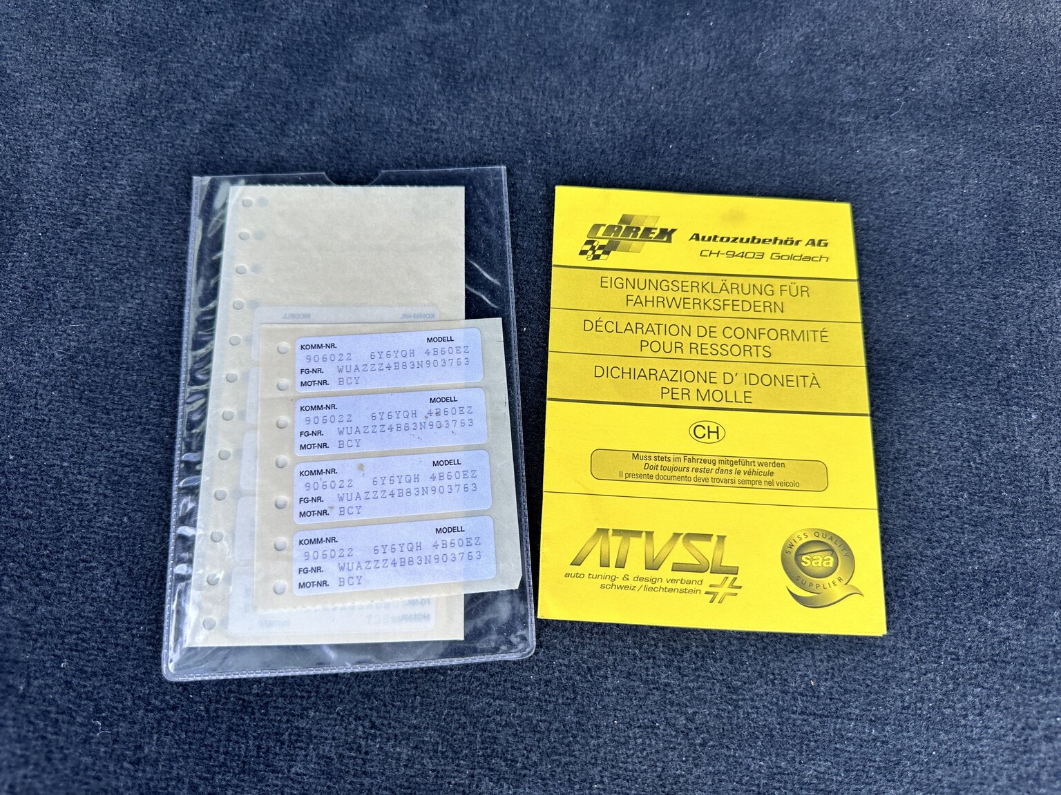 Documentation for 2003  Audi RS6 C5
