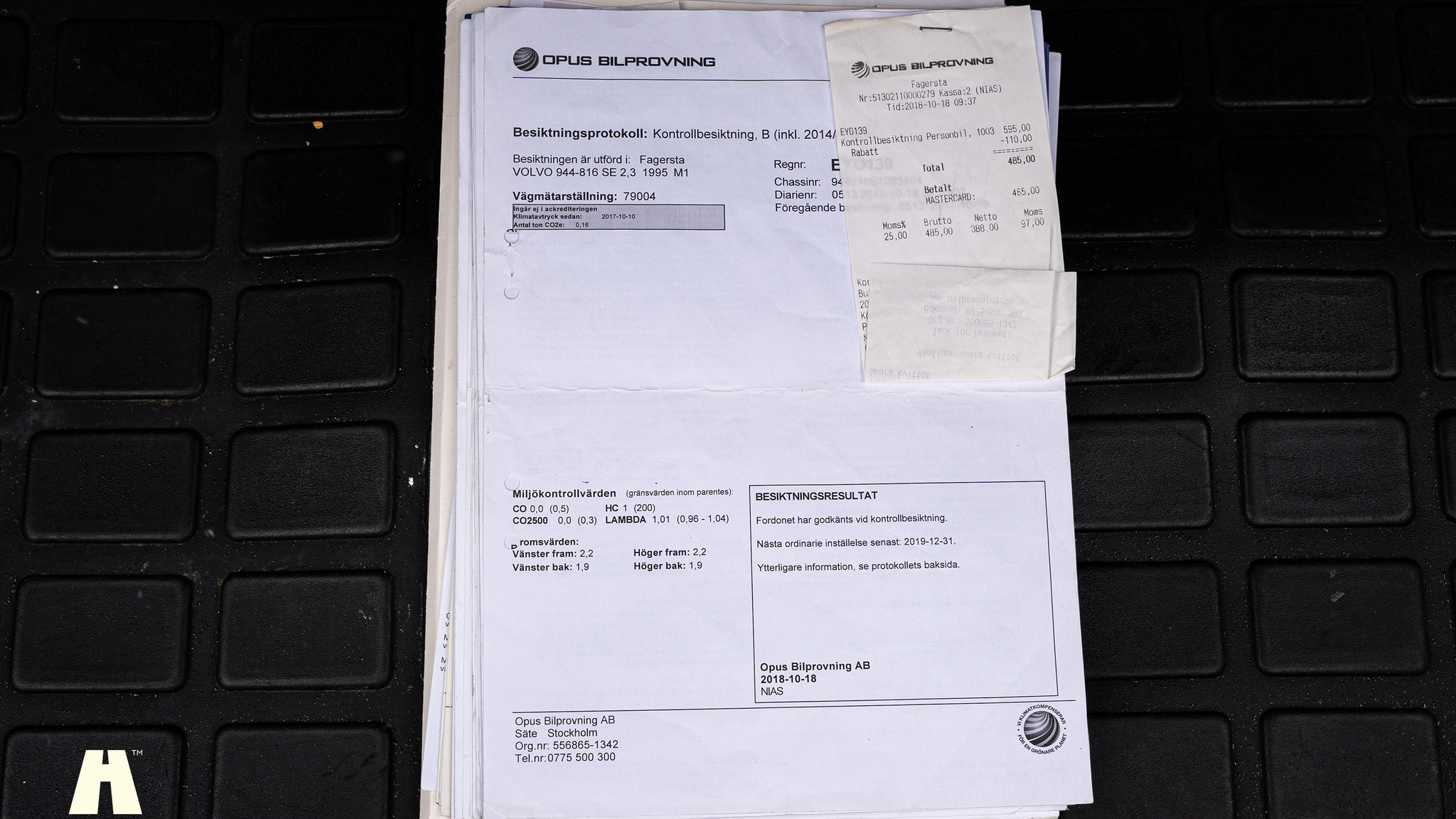 Documentation for 1995 Volvo 940 SE