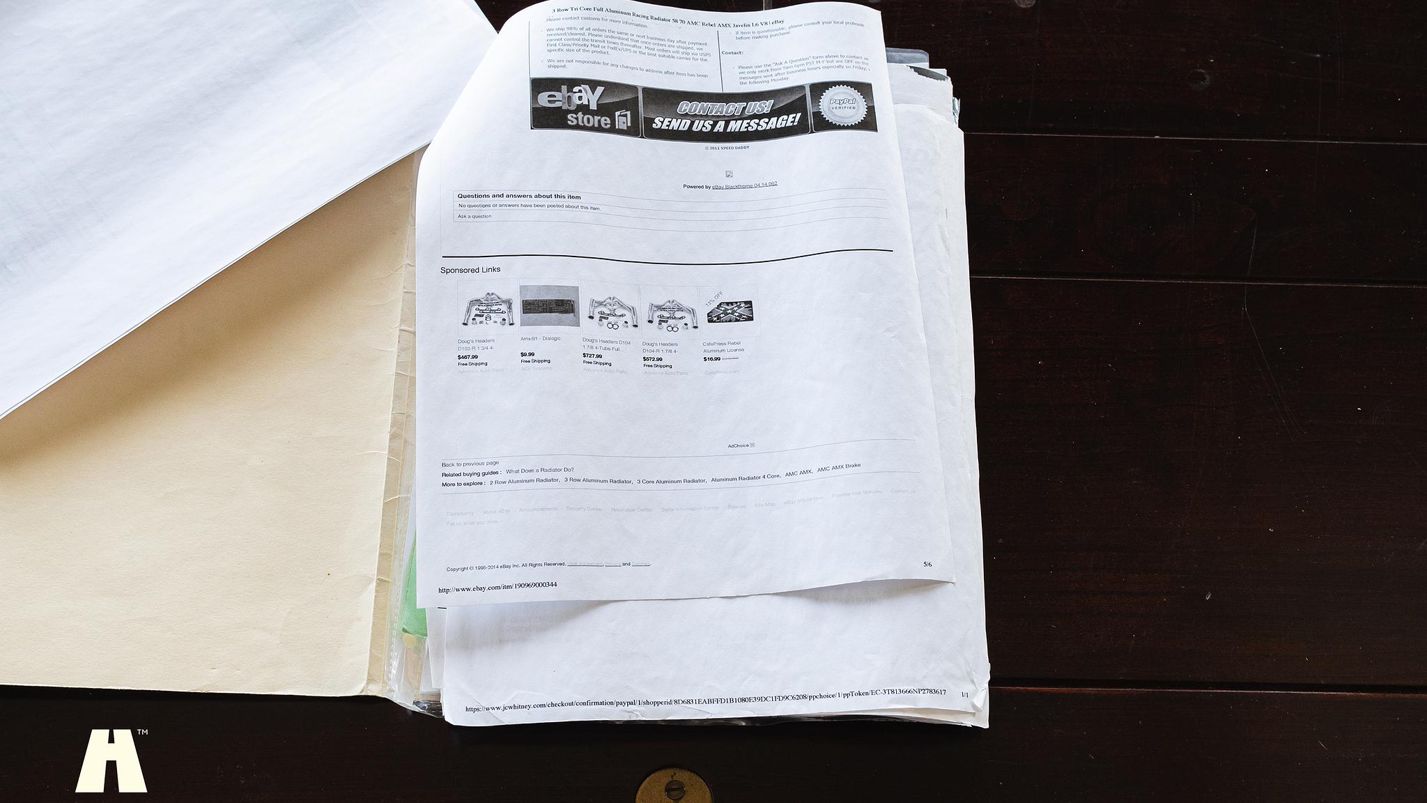 Dokumentation för 1965 AMC Rambler Marlin 327 CUI 5.4 V8