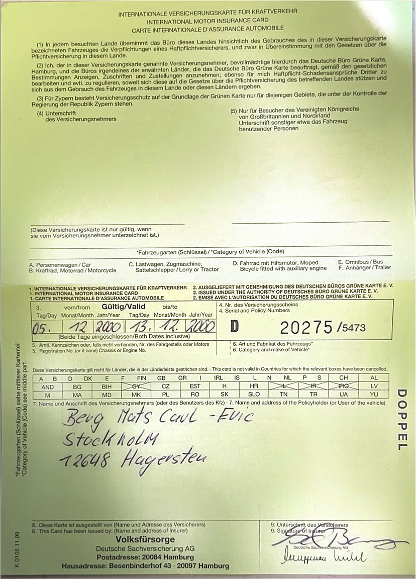 Dokumentation för 1991 PORSCHE 944 S2