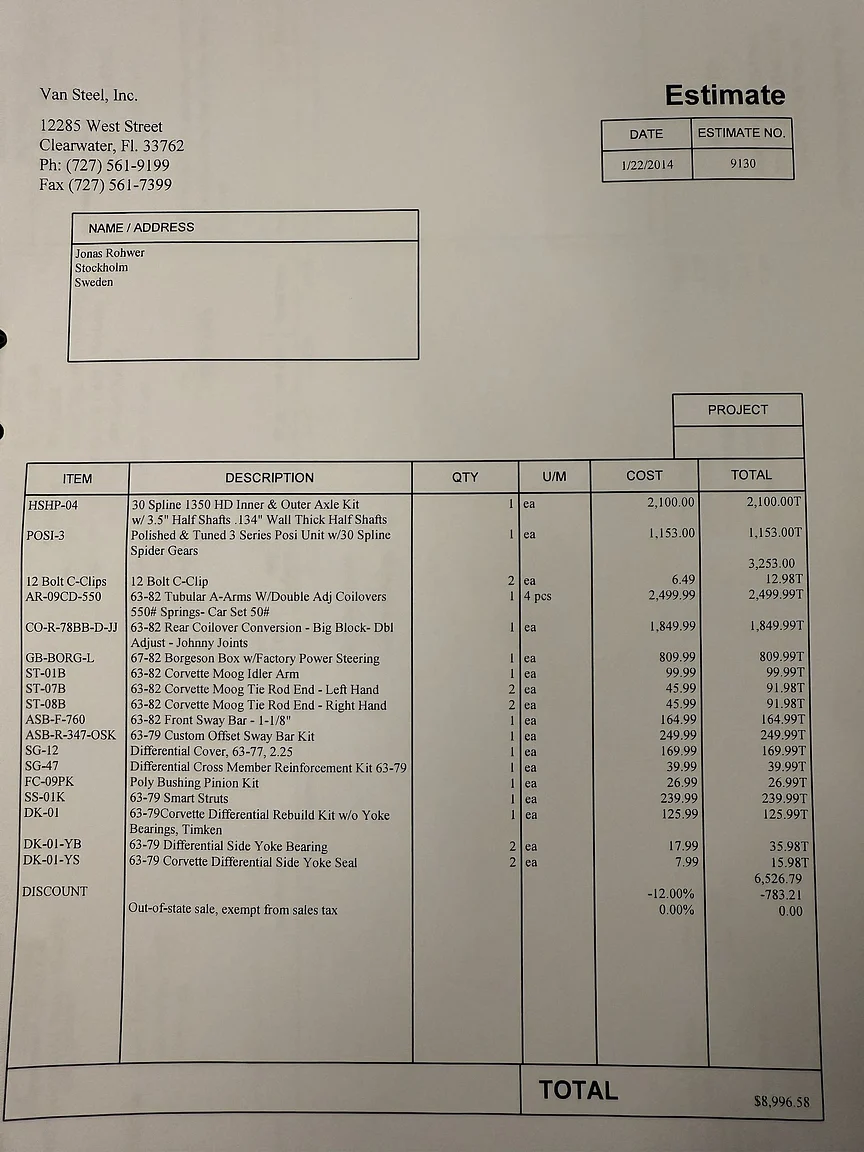 Dokumentation för 1971 Chevrolet Corvette Stingray Special 598 cui V8 795 hk (62)