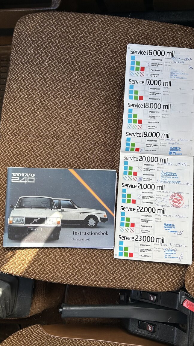 Documentation for 1987 Volvo 244