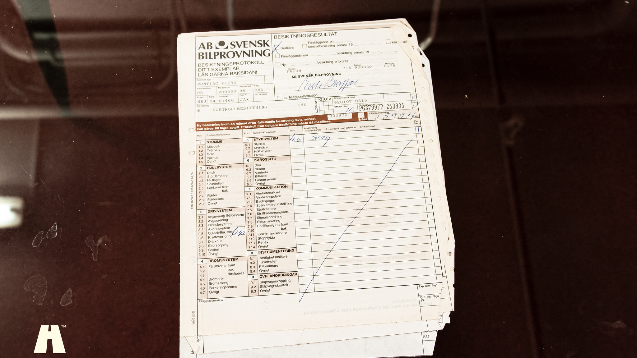 Dokumentation för 1985 Pontiac Fiero GT (17)