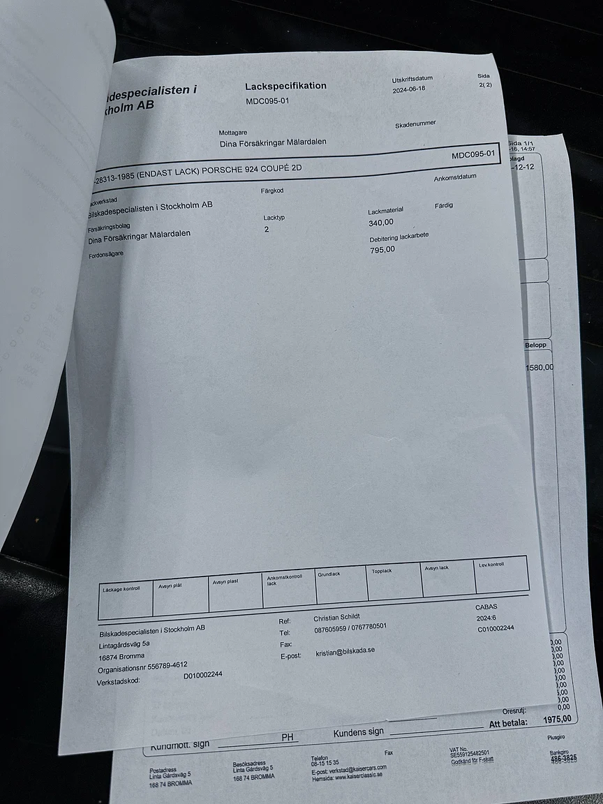 Documentation for 1986 Porsche 944R (11)