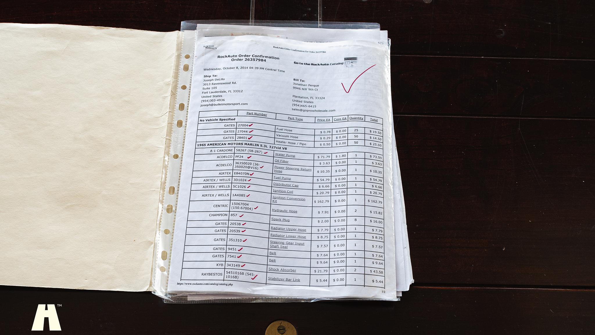 Dokumentation, 1965 AMC Rambler Marlin 327 CUI 5.4 V8