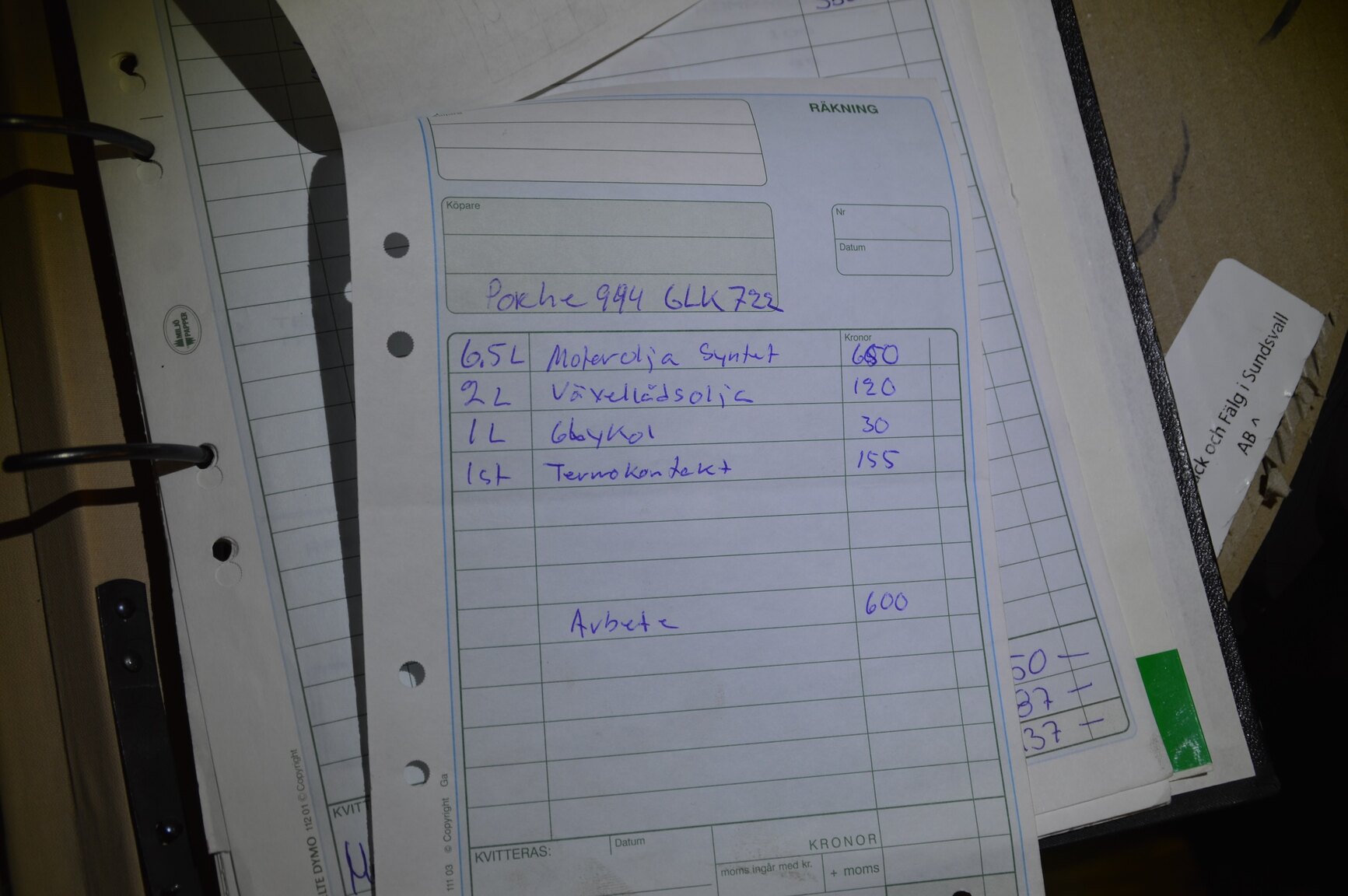 Documentation for 1986 Porsche 944 Coupé
