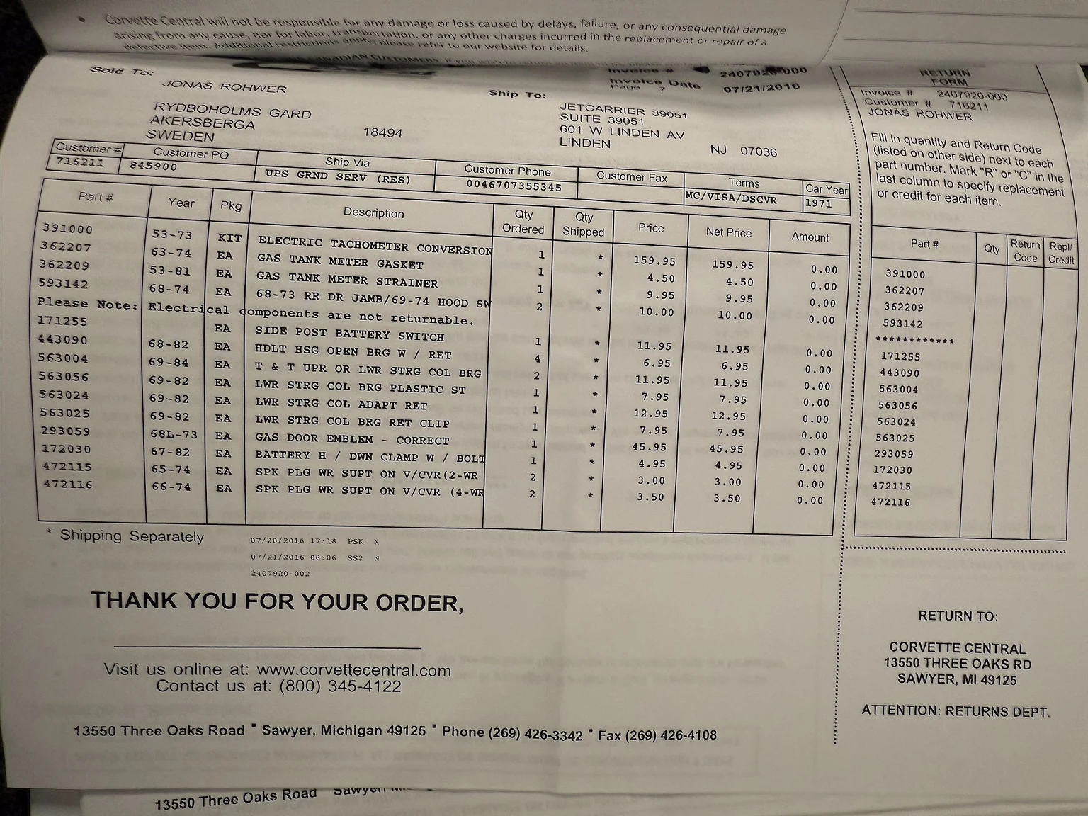 Dokumentation, 1971 Chevrolet Corvette Stingray Special 598 cui V8 795 hk (87)