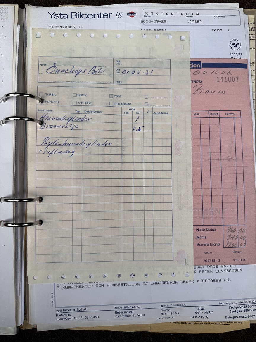 Dokumentation för 1987 Mercedes-Benz 300 SE