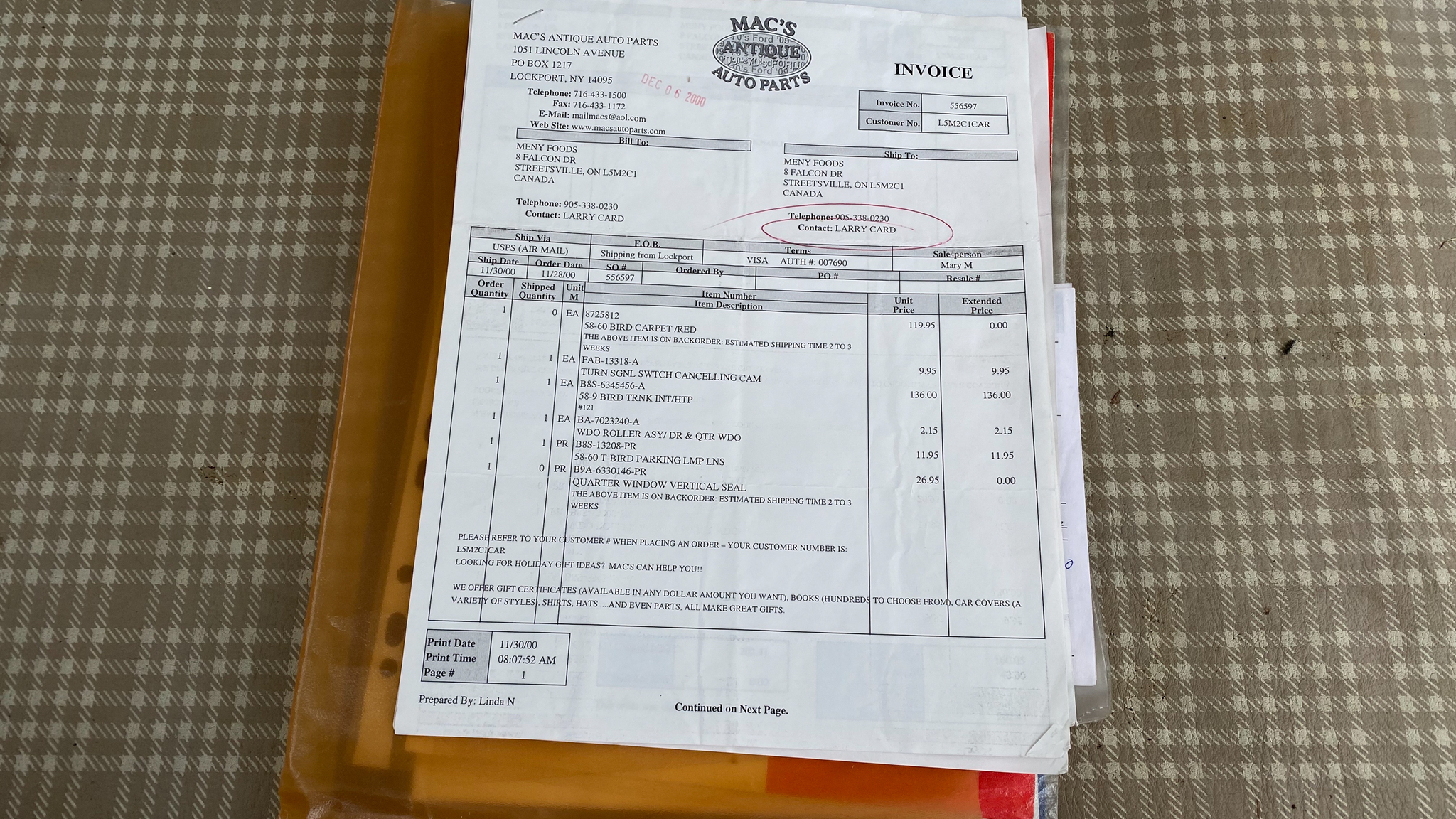 Dokumentation för 1959 Ford Thunderbird hardtop (78)