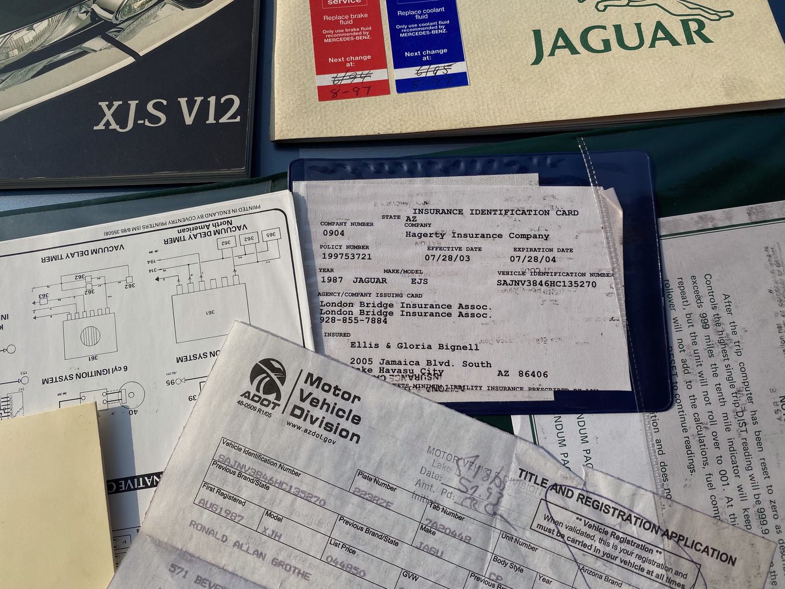 Documentation for 1987 Jaguar Xj-SC (2)