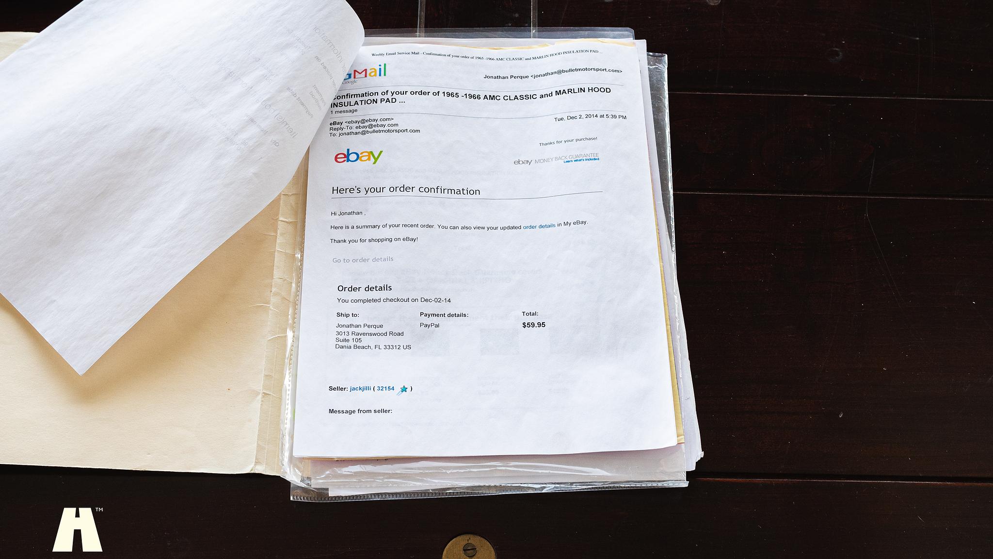 Dokumentation för 1965 AMC Rambler Marlin 327 CUI 5.4 V8