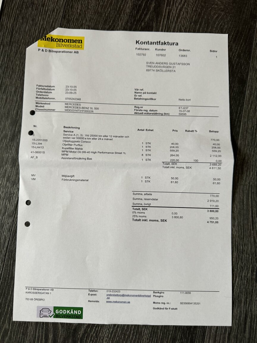 Dokumentation för 2013 MERCEDES-BENZ SL 500 (13)