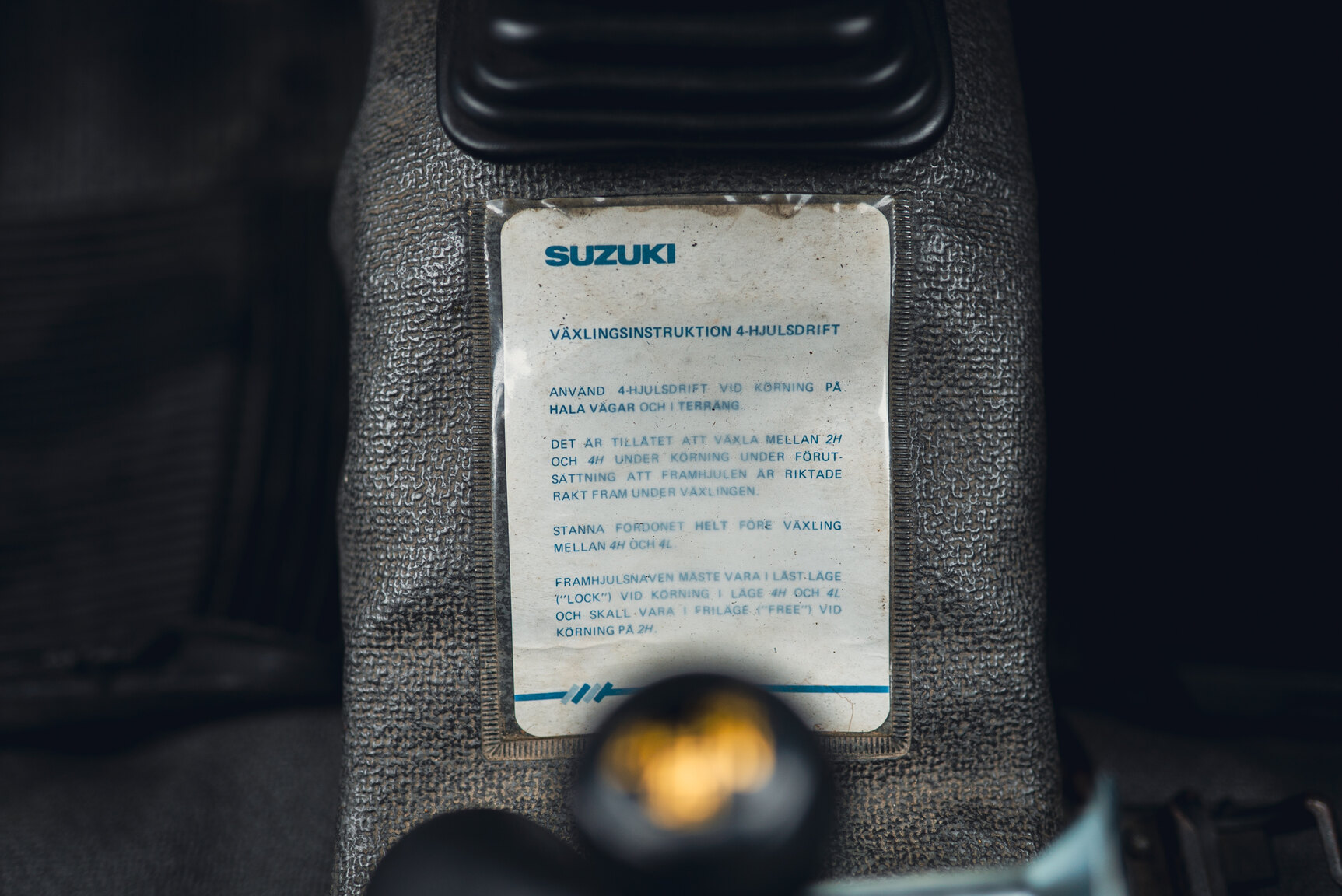 Interiörbild 1987 SUZUKI SJ 413 W Samurai 