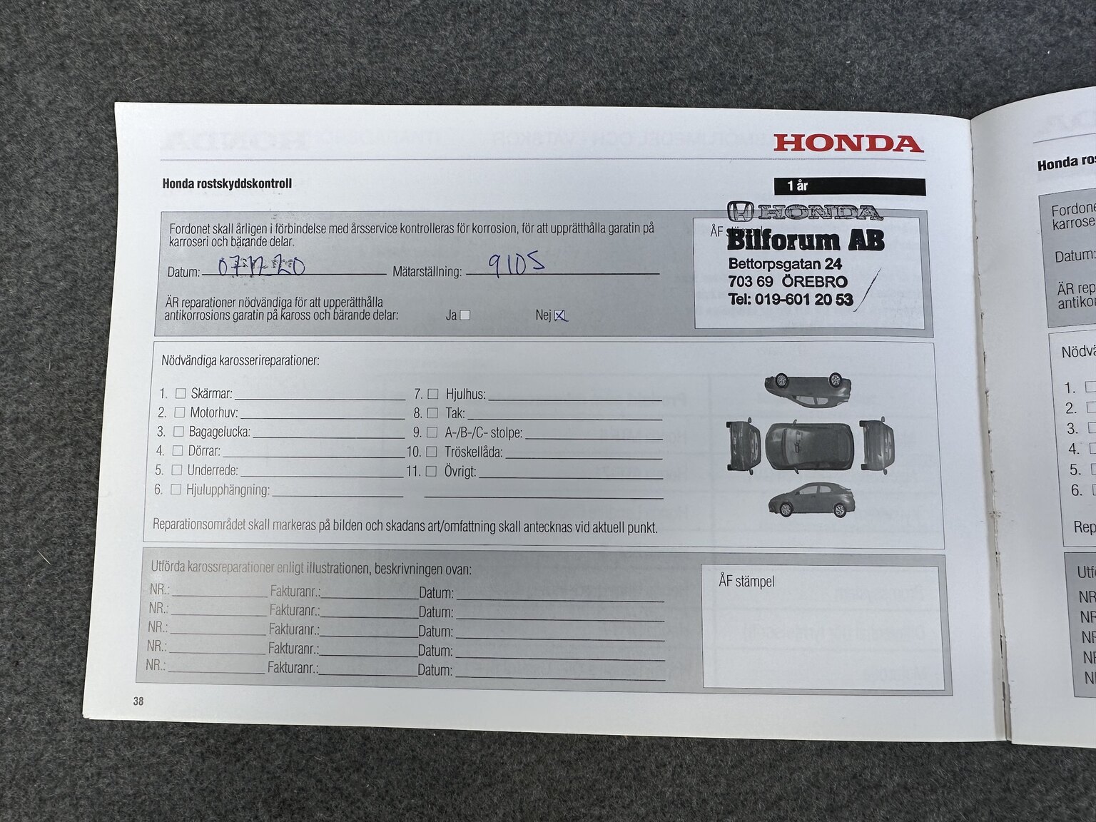 Dokumentation för 2007 Honda Legend (6)