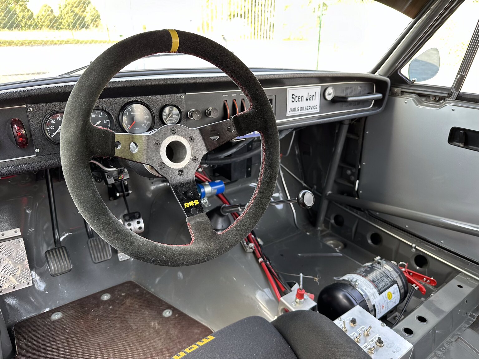 Interior image of 1969 Volvo 142 race car
