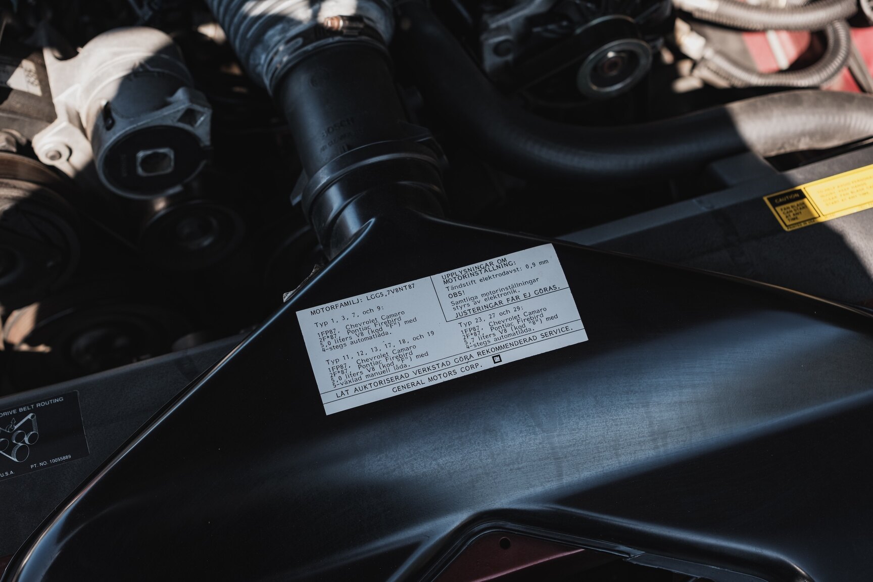 Image of 1988 Chevrolet Camaro Z28 Iroc-Z Convertible mechanics