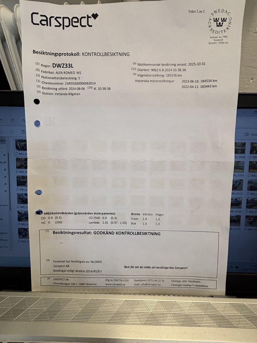 Dokumentation för 2000 Alfa Romeo Spider 2.0 T.Spark 16V