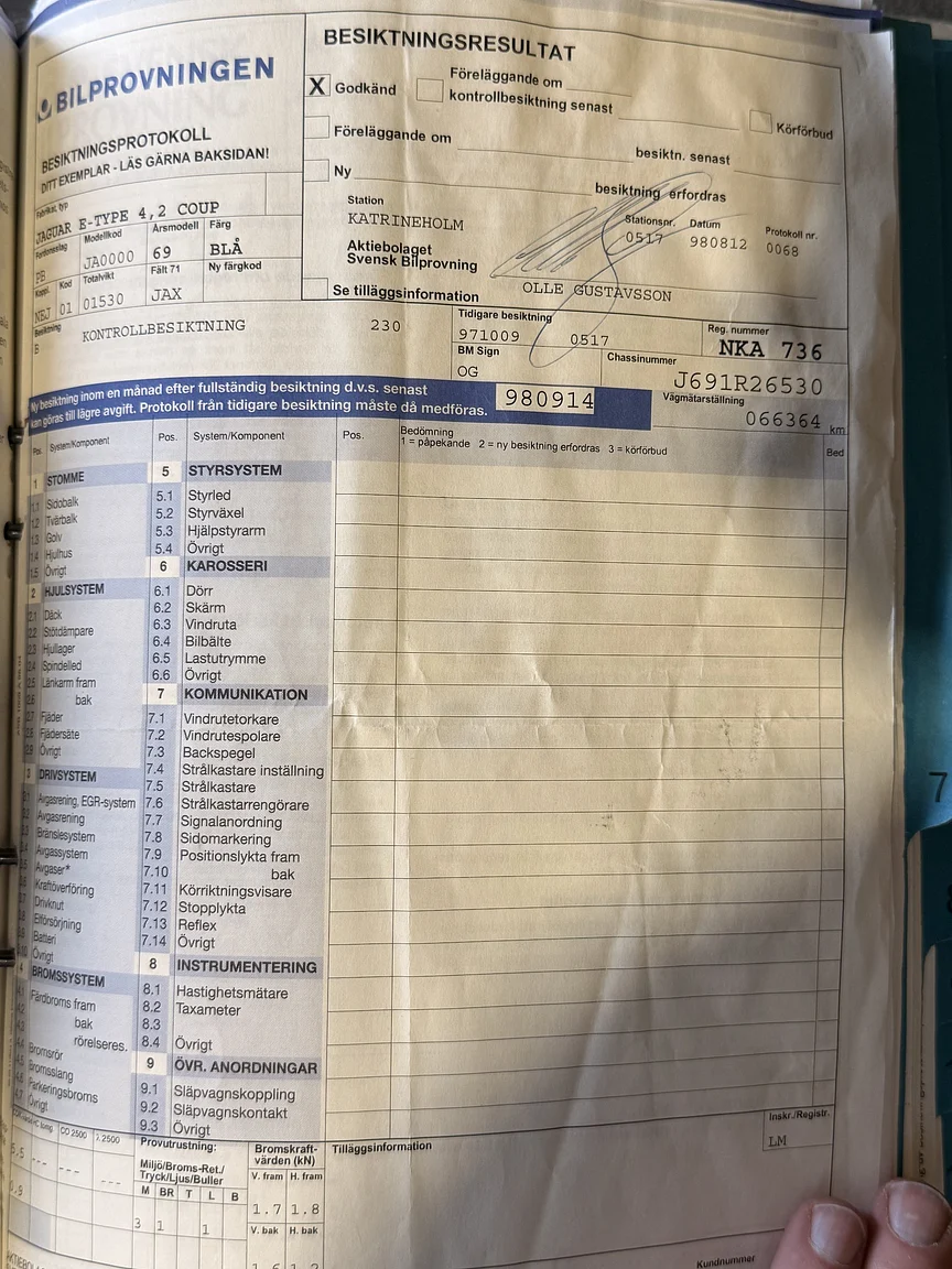 Dokumentation, 1969 Jaguar E-Type 4.2 Coupe (15)