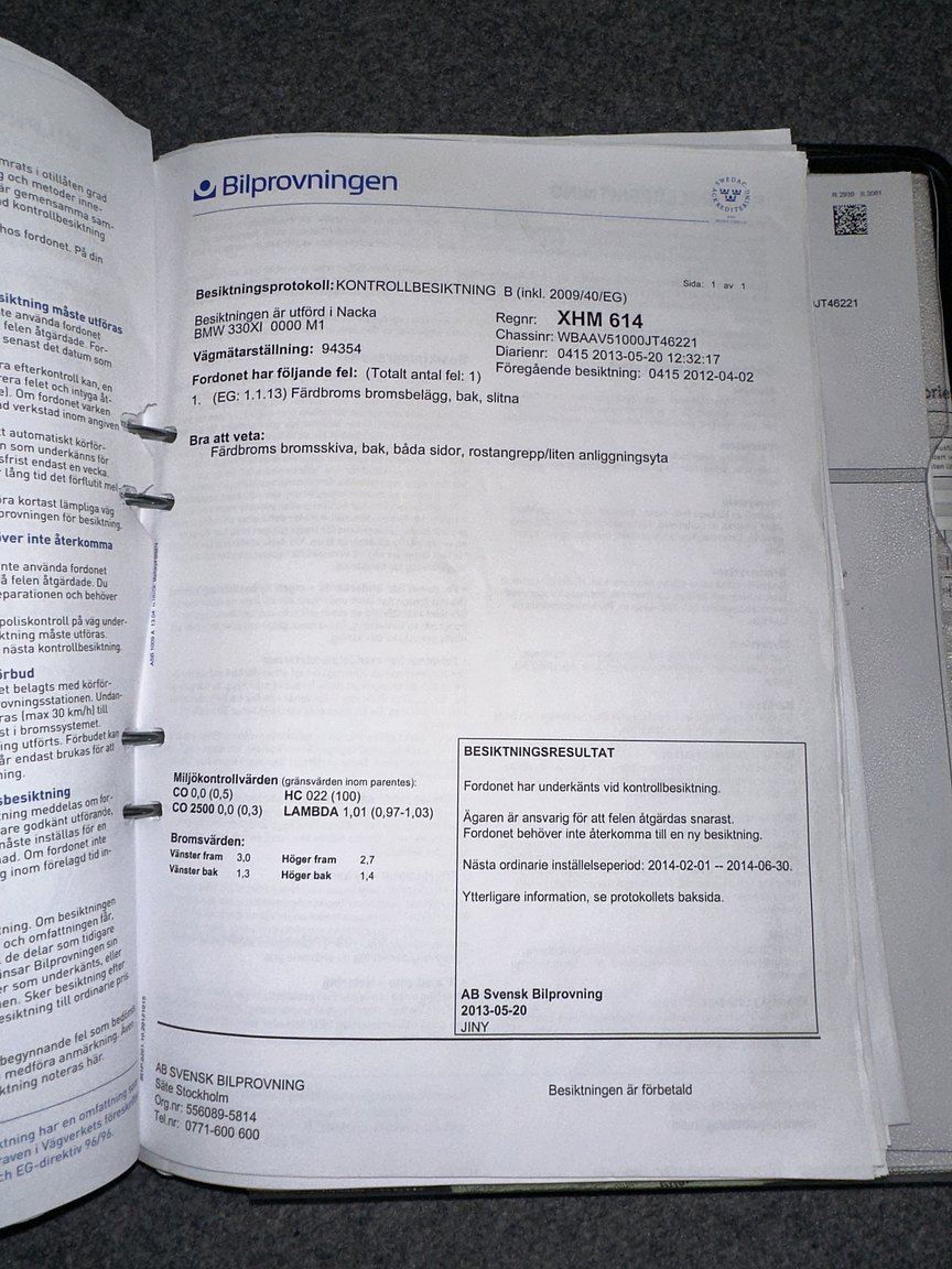 Documentation for 2001 BMW 330Xi