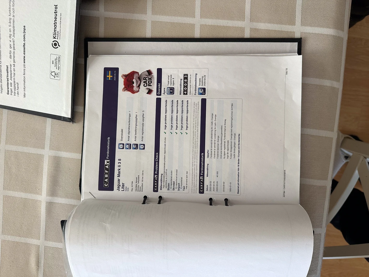 Documentation for 1965 Jaguar MK 2 - 3.8 XK (6)