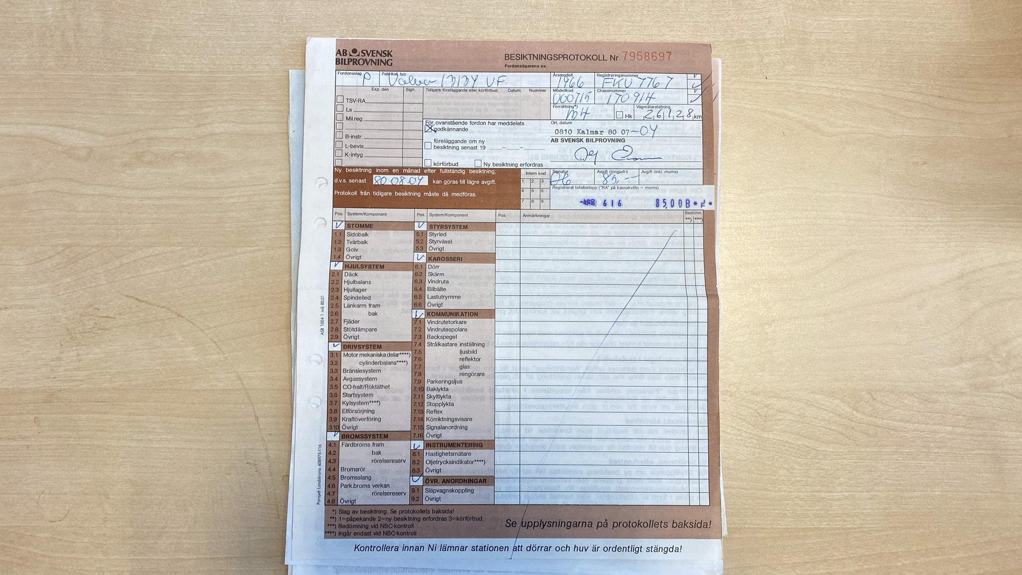 Documentation for 1966 Volvo Amazon (55)