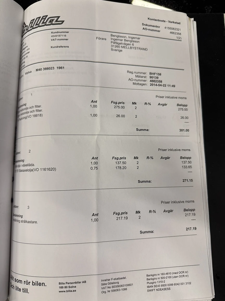 Dokumentation, 1961 Volvo PV544C Sport (43)