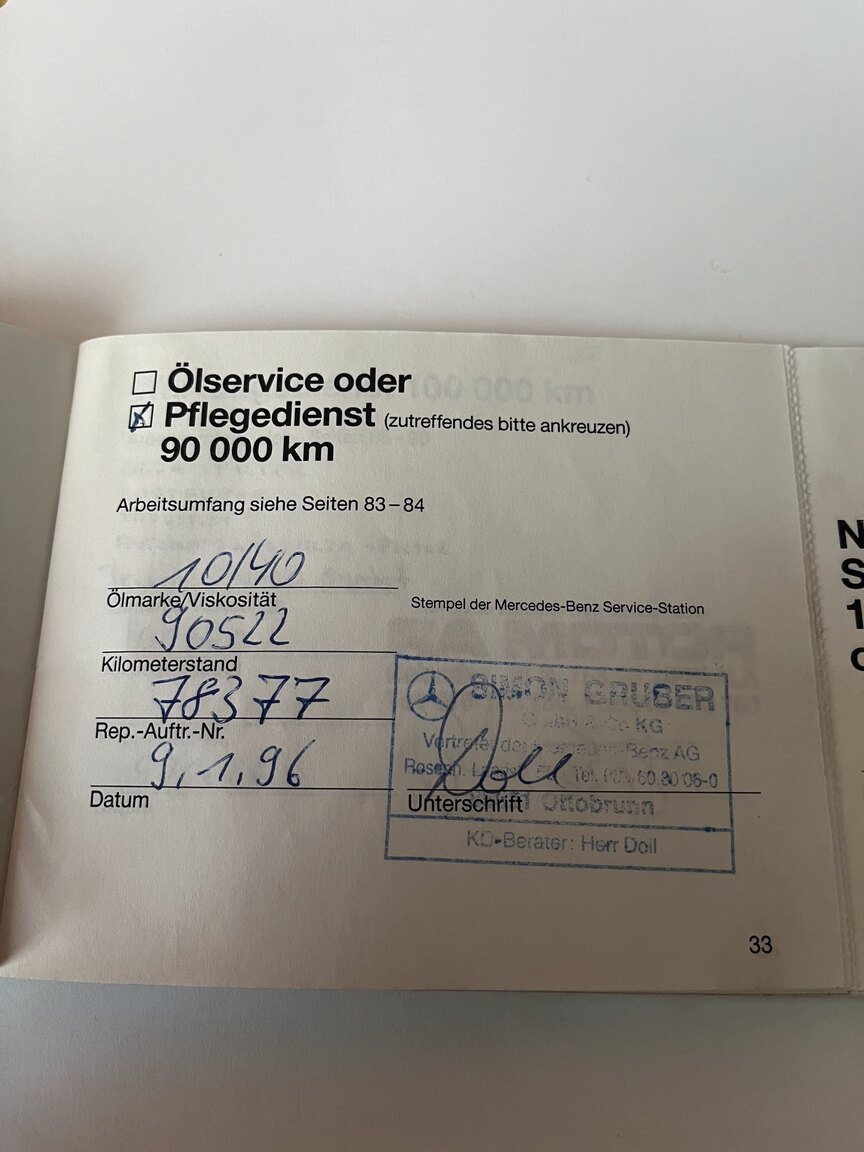 Dokumentation för 1992 Mercedes-Benz SL 500
