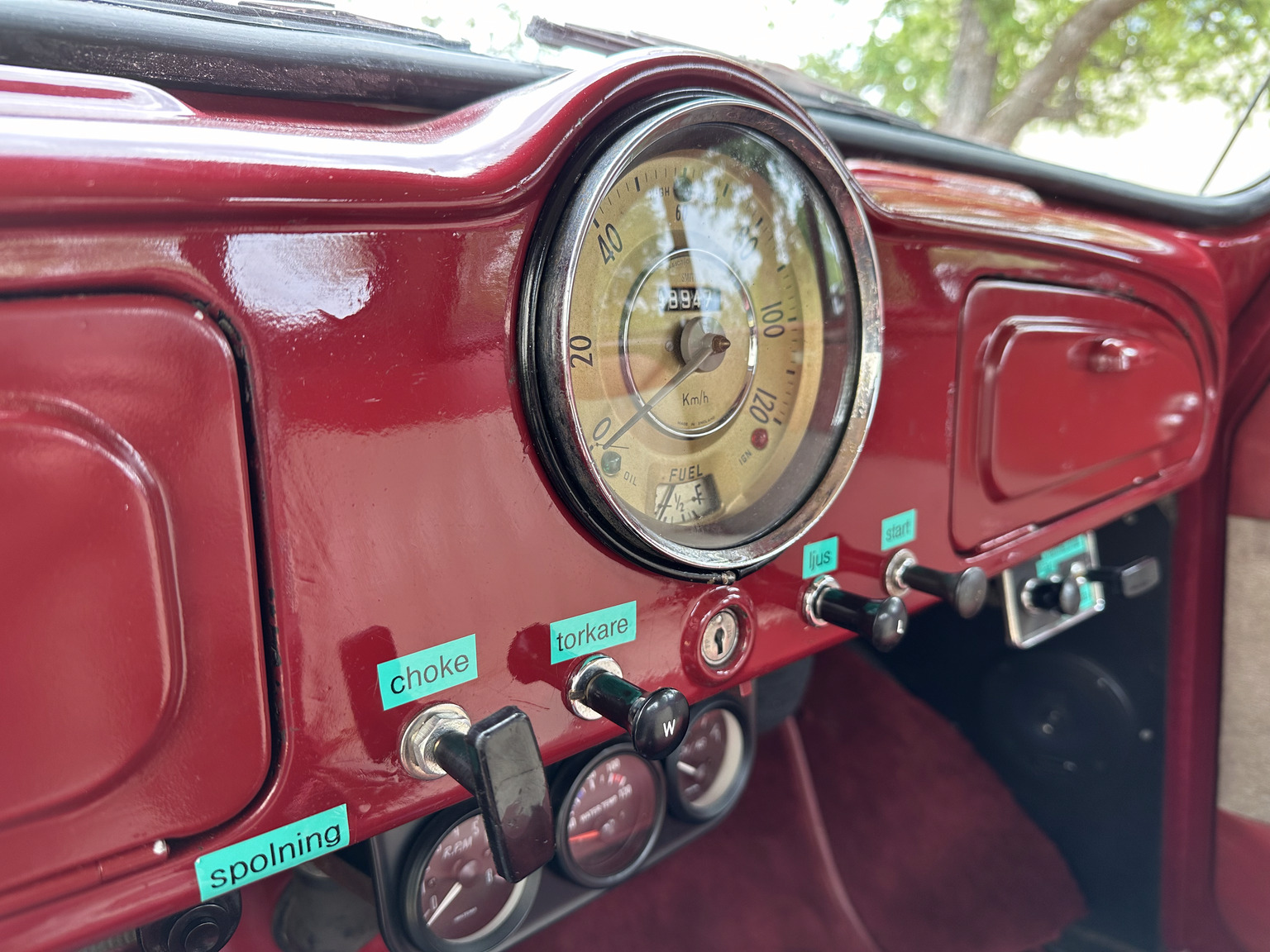 Interiörbild 1958 Morris Minor 1000