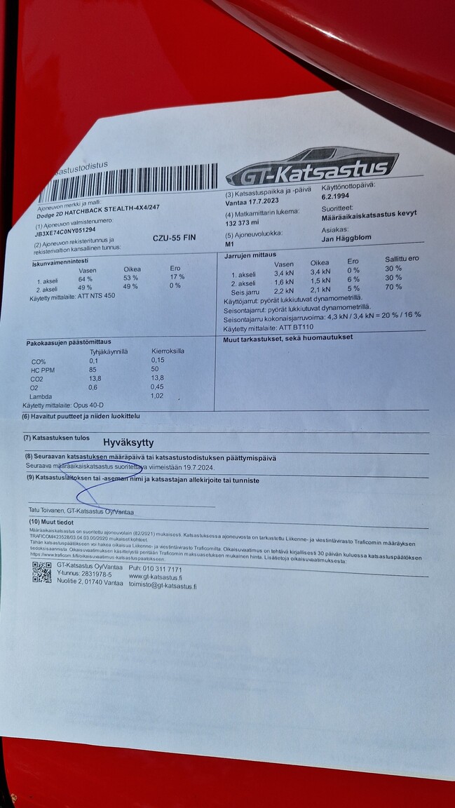 Documentation for 1992 Dodge Stealth RT/T Twin Turbo (7)