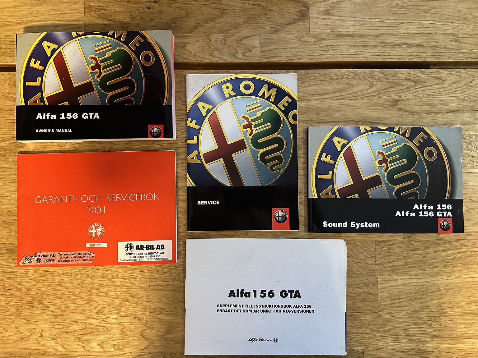 Documentation for 2004 Alfa Romeo 156 GTA