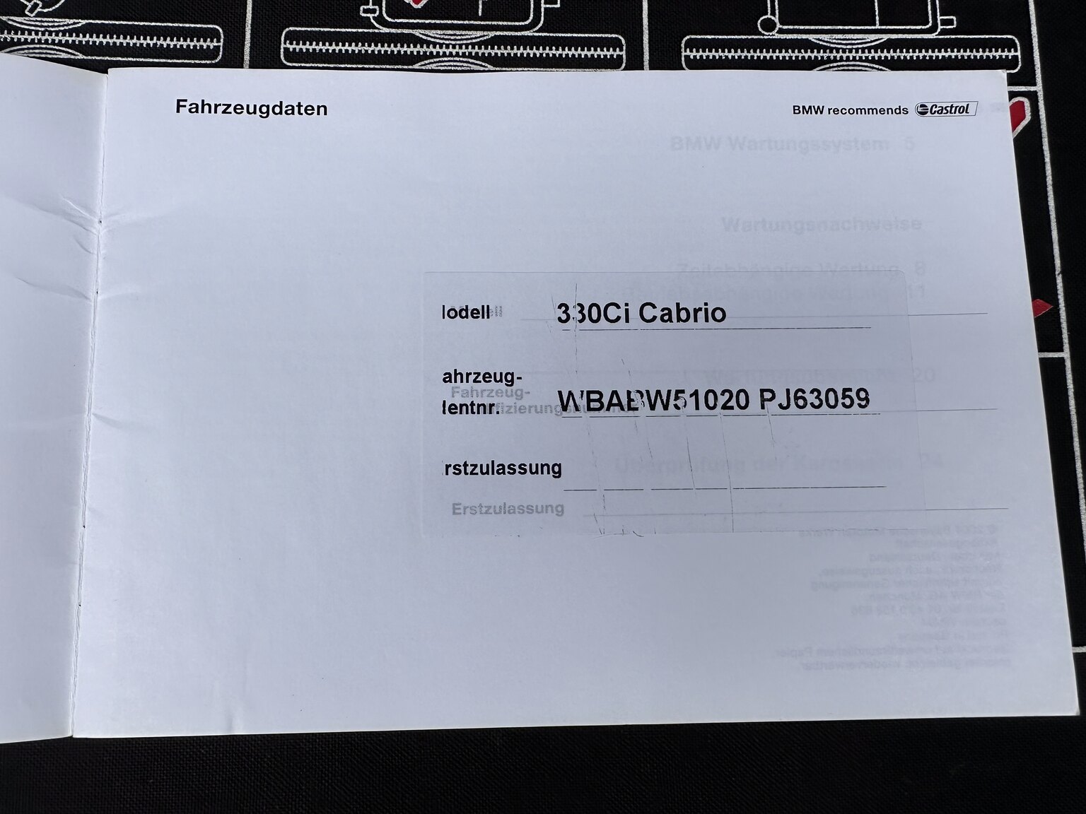 Dokumentation, 2005 BMW 330Ci
