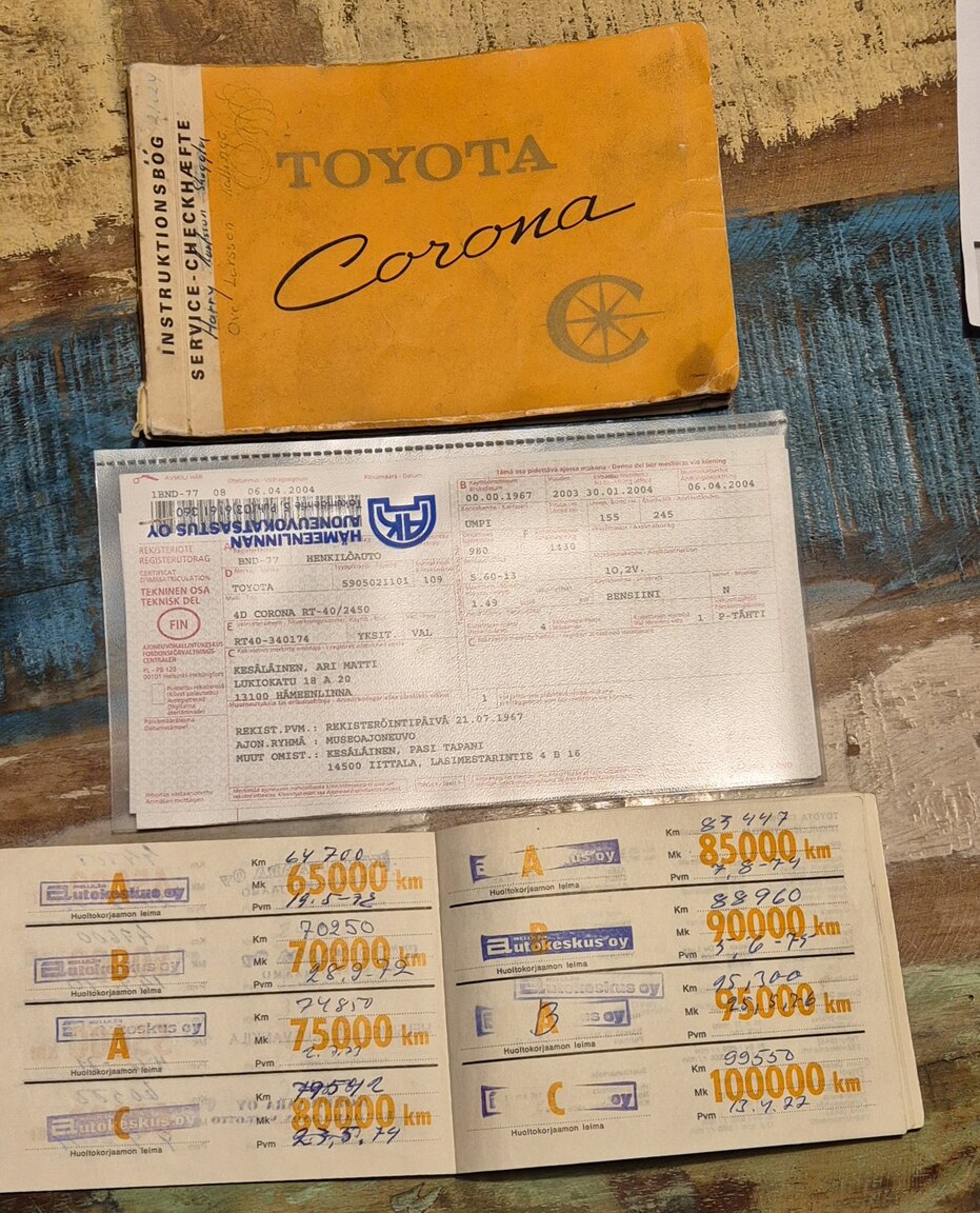 Dokumentation för 1967 Toyota Corona