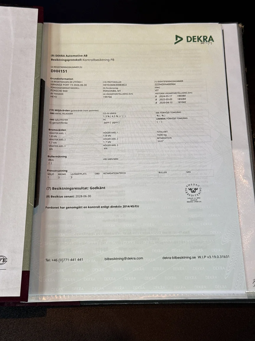 Dokumentation, 1989 Porsche 944 2.7 (1)