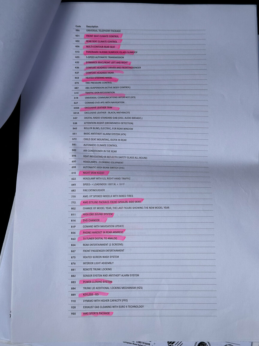 Documentation for 2011 Mercedes-Benz S600