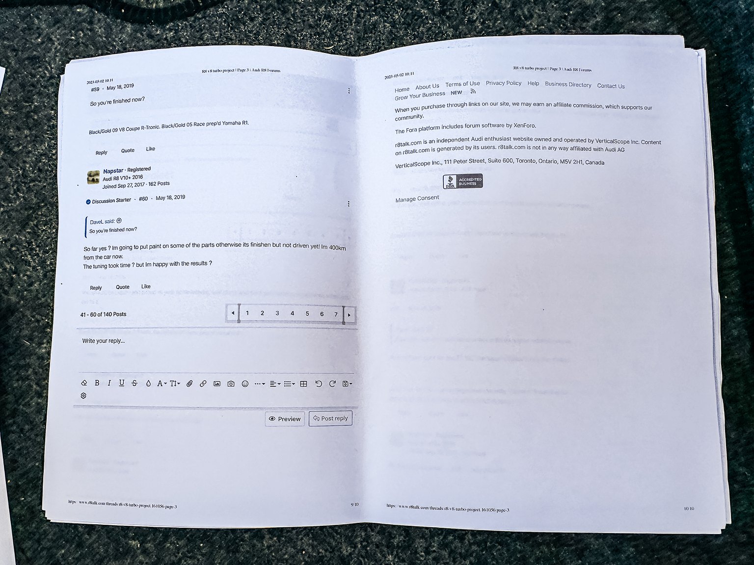 Documentation for 2008 Audi R8 4.2 V8 Turbo Manuell