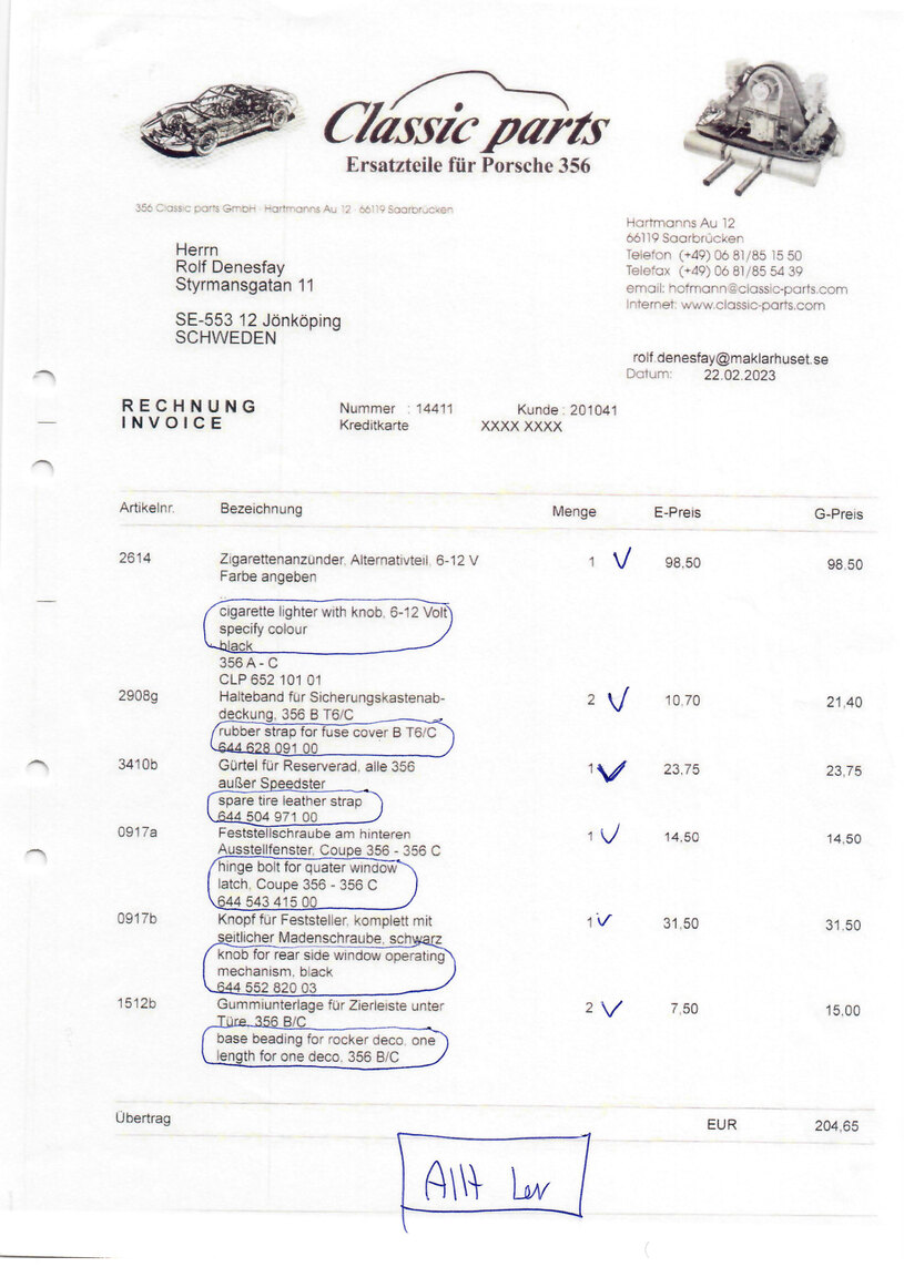 Dokumentation för 1964 Porsche 356 C (35)
