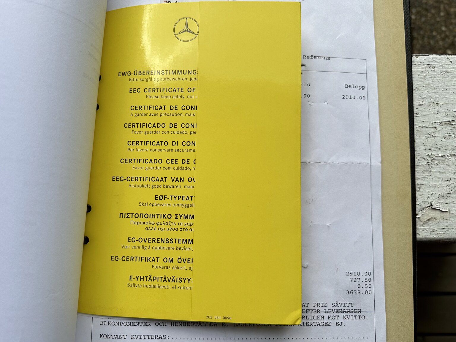 Dokumentation för 2003 Mercedes CLK 500