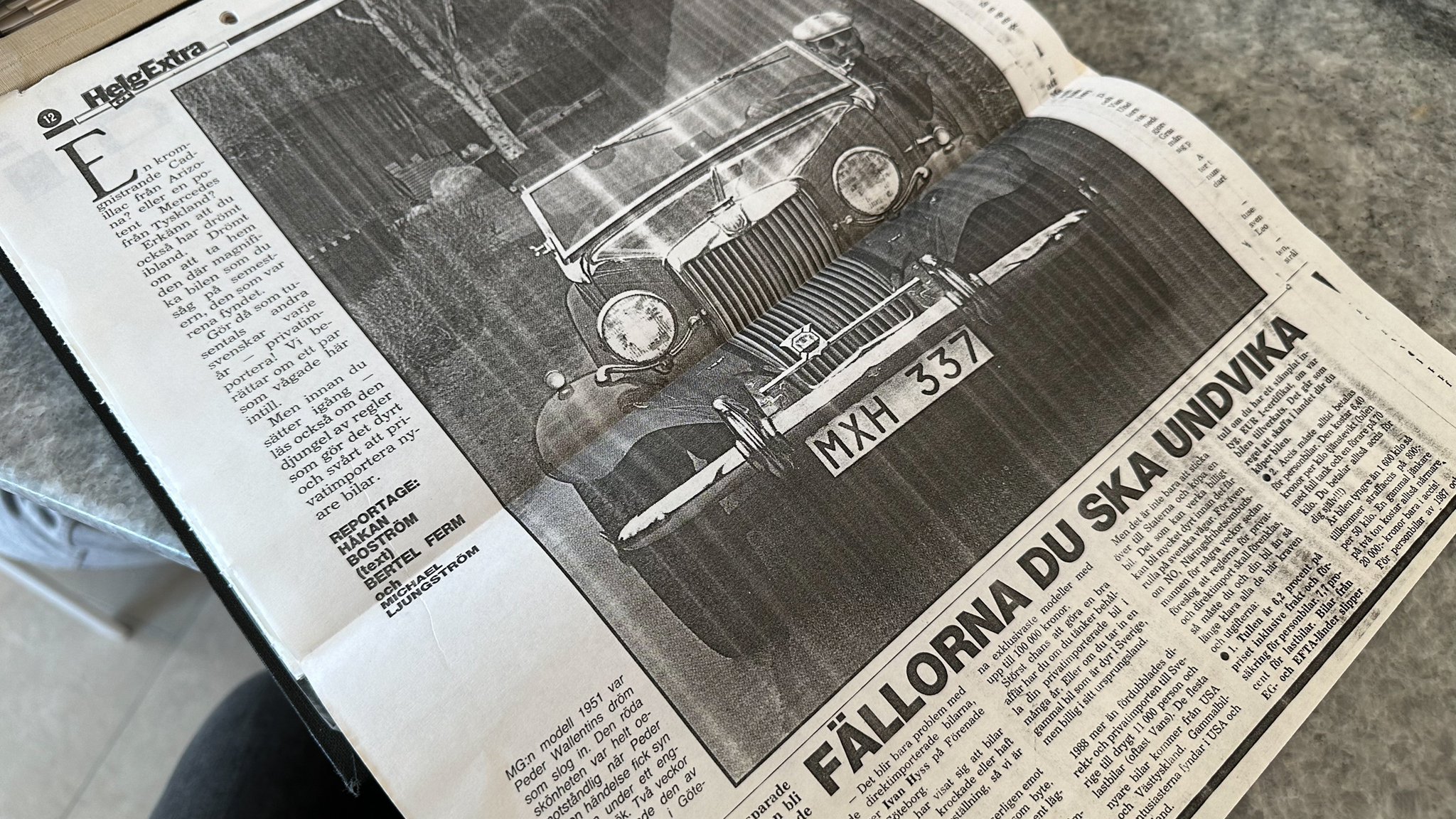 Dokumentation för 1951 MG TD MIDGET