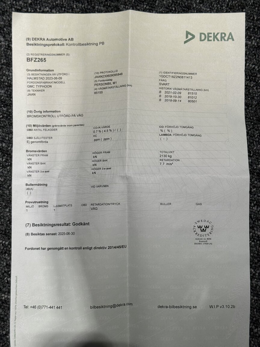 Dokumentation, 1992 GMC Typhoon 