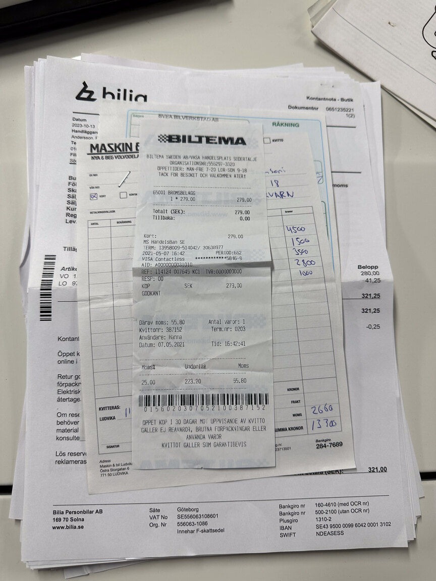 Documentation for 2000 Volvo V70 XC