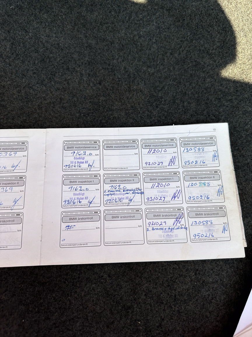 Documentation for 1988 BMW 325 Cabriolet (E30)