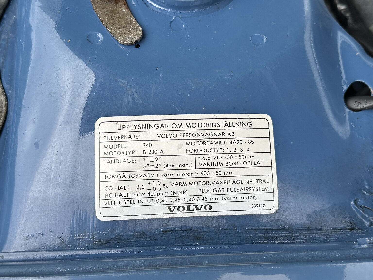 Image of 1986 Volvo 244 mechanics